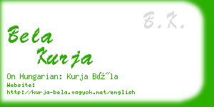 bela kurja business card